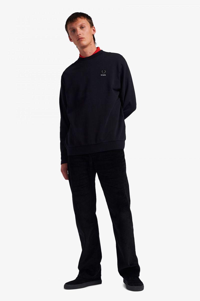 Black Fred Perry SM1952 Men's Sweatshirts | PH 1603NWYB